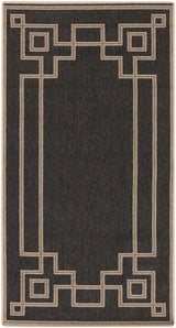 Surya Alfresco Alf-9630 Black / Taupe / Beige Rugs.