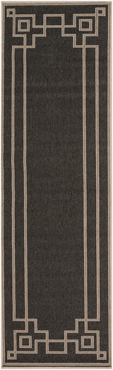 Surya Alfresco Alf-9630 Black / Taupe / Beige Rugs.