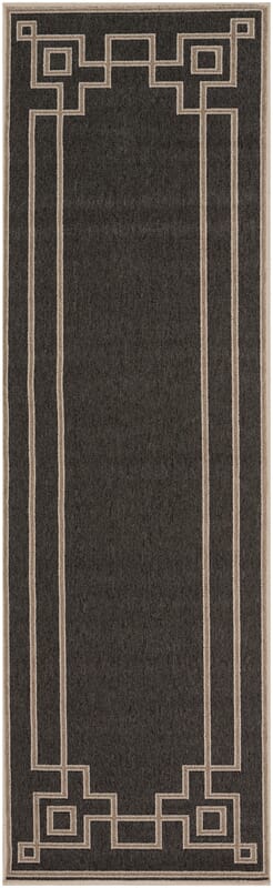 Surya Alfresco Alf-9630 Black / Taupe / Beige Rugs.