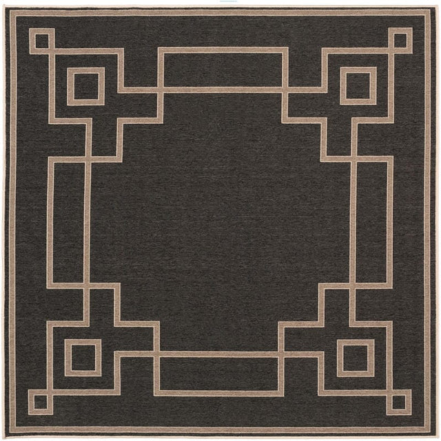 Surya Alfresco Alf-9630 Black / Taupe / Beige Rugs.