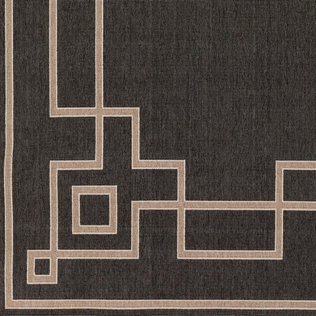 Surya Alfresco Alf-9630 Black / Taupe / Beige Rugs.