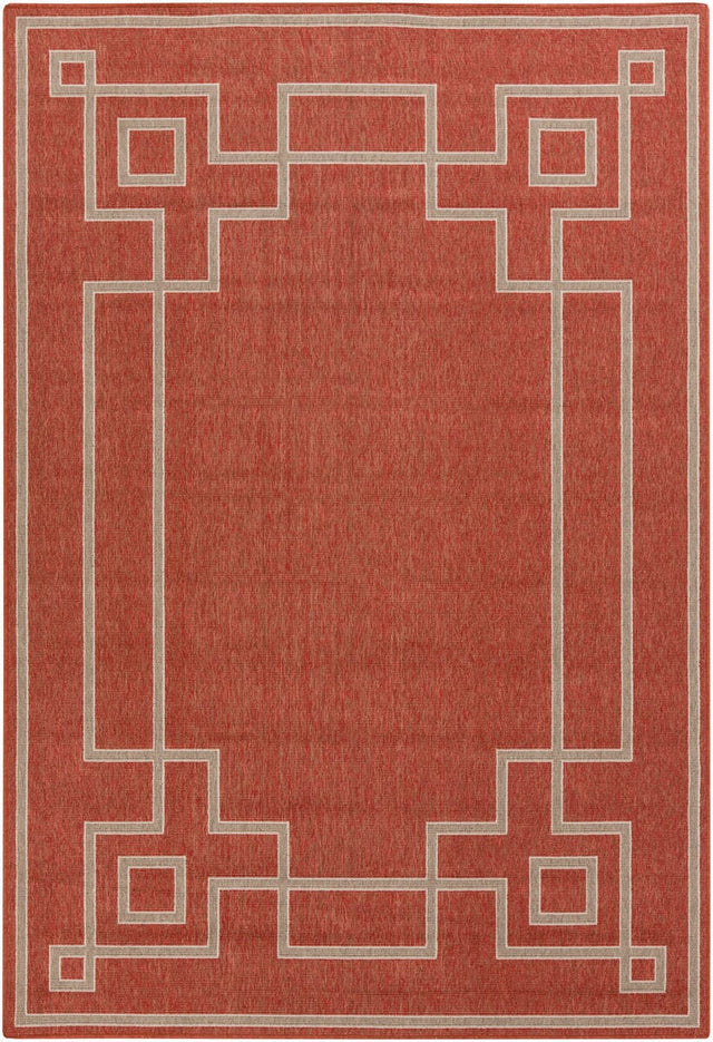 Surya Alfresco Alf-9631 Cherry / Taupe / Beige Rugs.