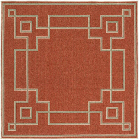 Surya Alfresco Alf-9631 Cherry / Taupe / Beige Rugs.