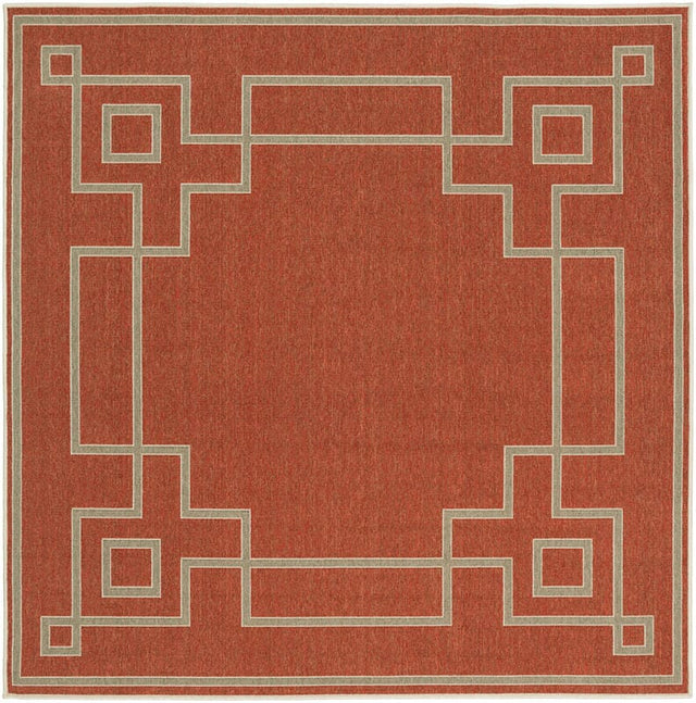 Surya Alfresco Alf-9631 Cherry / Taupe / Beige Rugs.