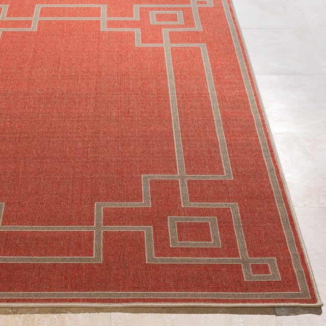 Surya Alfresco Alf-9631 Cherry / Taupe / Beige Rugs.