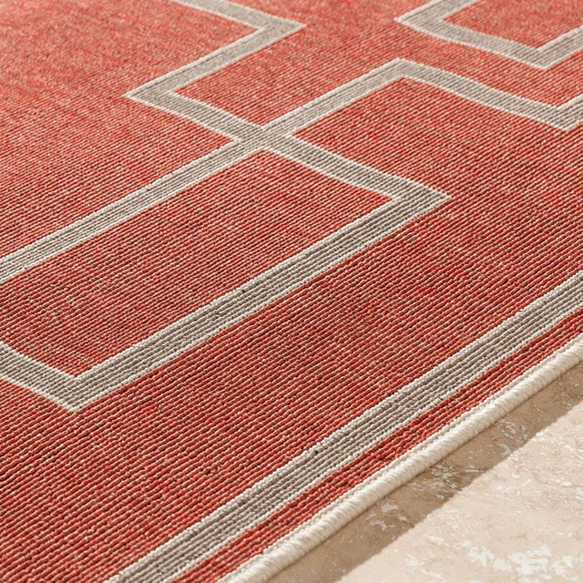 Surya Alfresco Alf-9631 Cherry / Taupe / Beige Rugs.