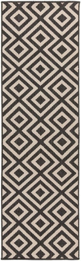 Surya Alfresco Alf-9639 Black / Beige Rugs.