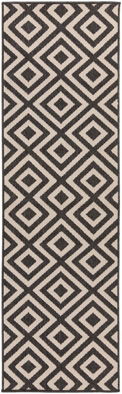 Surya Alfresco Alf-9639 Black / Beige Rugs.