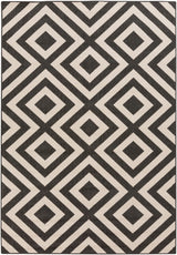 Surya Alfresco Alf-9639 Black / Beige Rugs.
