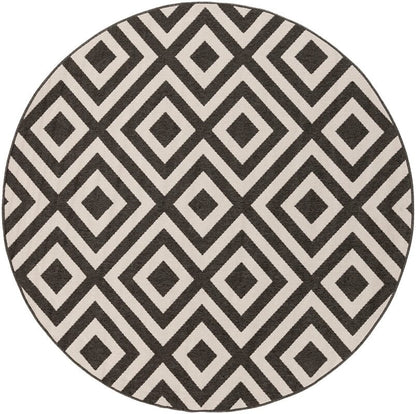 Surya Alfresco Alf-9639 Black / Beige Geometric Area Rug