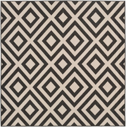 Surya Alfresco Alf-9639 Black / Beige Geometric Area Rug