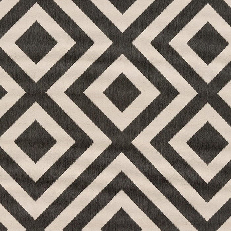 Surya Alfresco Alf-9639 Black / Beige Rugs.