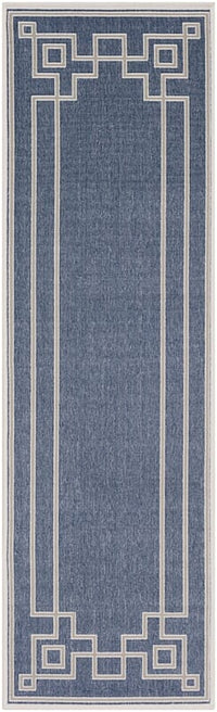 Surya Alfresco Alf-9654 Charcoal, Taupe, White Bordered Area Rug