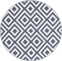 Surya Alfresco Alf-9657 Charcoal, White Geometric Area Rug