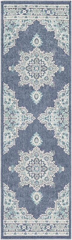 Surya Alfresco Alf-9670 Charcoal, Aqua, Taupe, White, Teal Area Rug