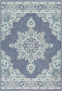 Surya Alfresco Alf-9670 Charcoal, Aqua, Taupe, White, Teal Area Rug