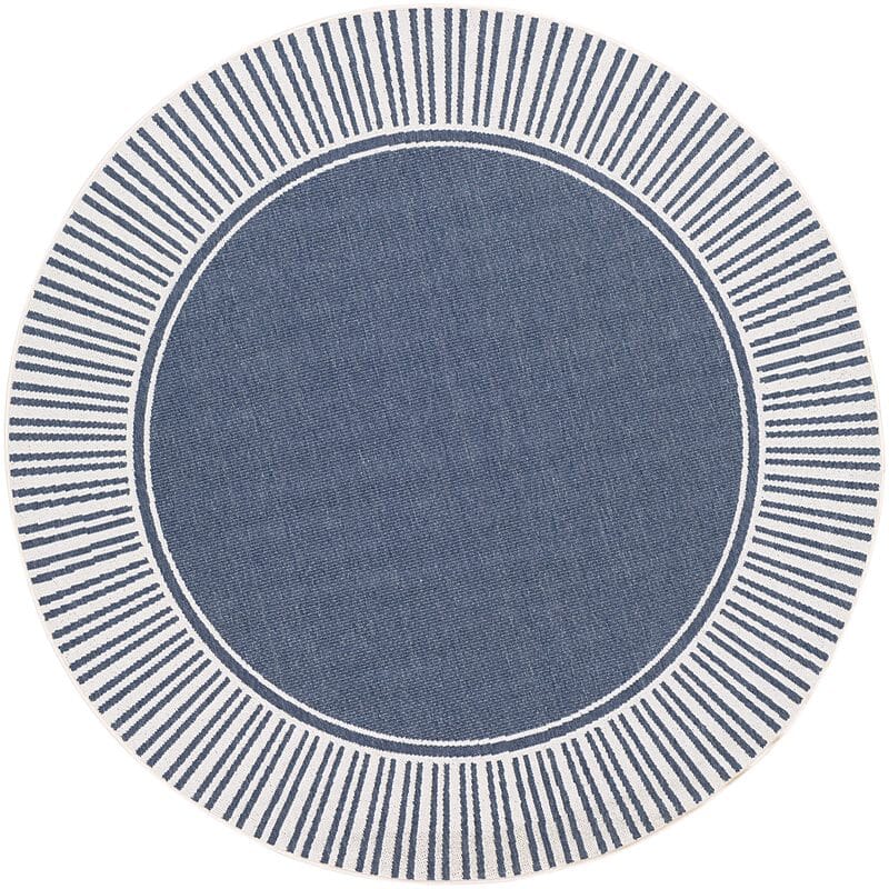 Surya Alfresco Alf-9682 Charcoal, White Bordered Area Rug