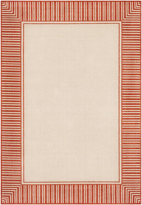 Surya Alfresco Alf-9683 Burnt Orange, Cream Rugs.