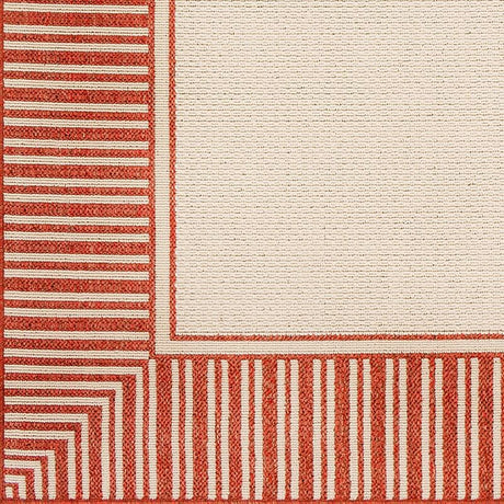 Surya Alfresco Alf-9683 Burnt Orange, Cream Rugs.