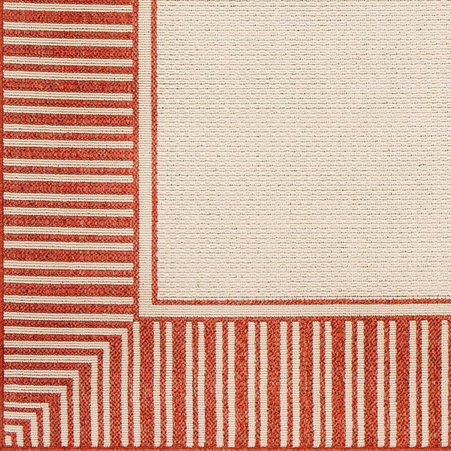 Surya Alfresco Alf-9683 Burnt Orange, Cream Rugs.