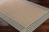 Surya Alfresco Alf-9684 Camel, Black, Cream Bordered Area Rug