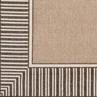 Surya Alfresco Alf-9684 Camel, Black, Cream Bordered Area Rug