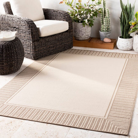 Surya Alfresco Alf-9685 Camel, Cream Rugs.