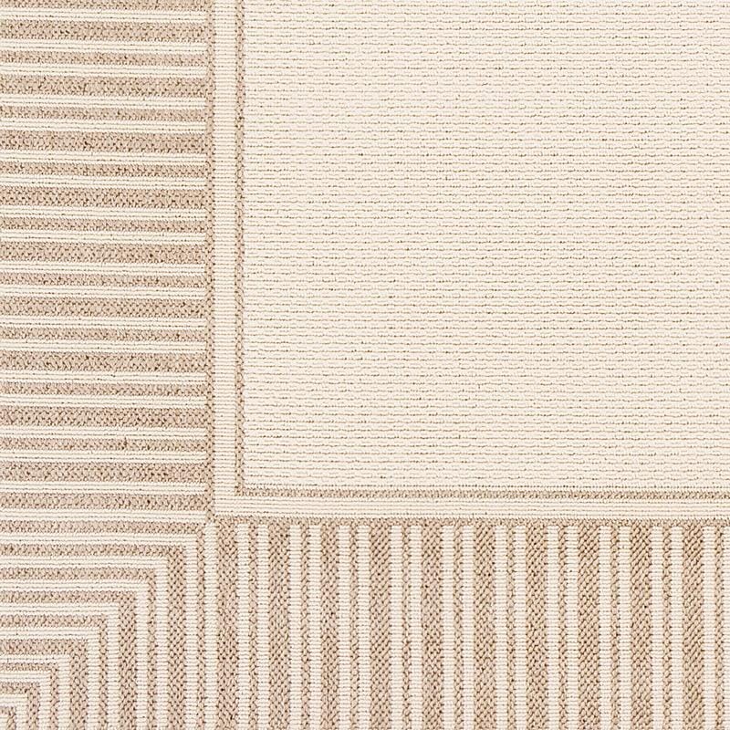 Surya Alfresco Alf-9685 Camel, Cream Bordered Area Rug