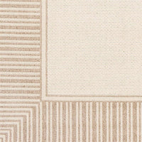 Surya Alfresco Alf-9685 Camel, Cream Bordered Area Rug