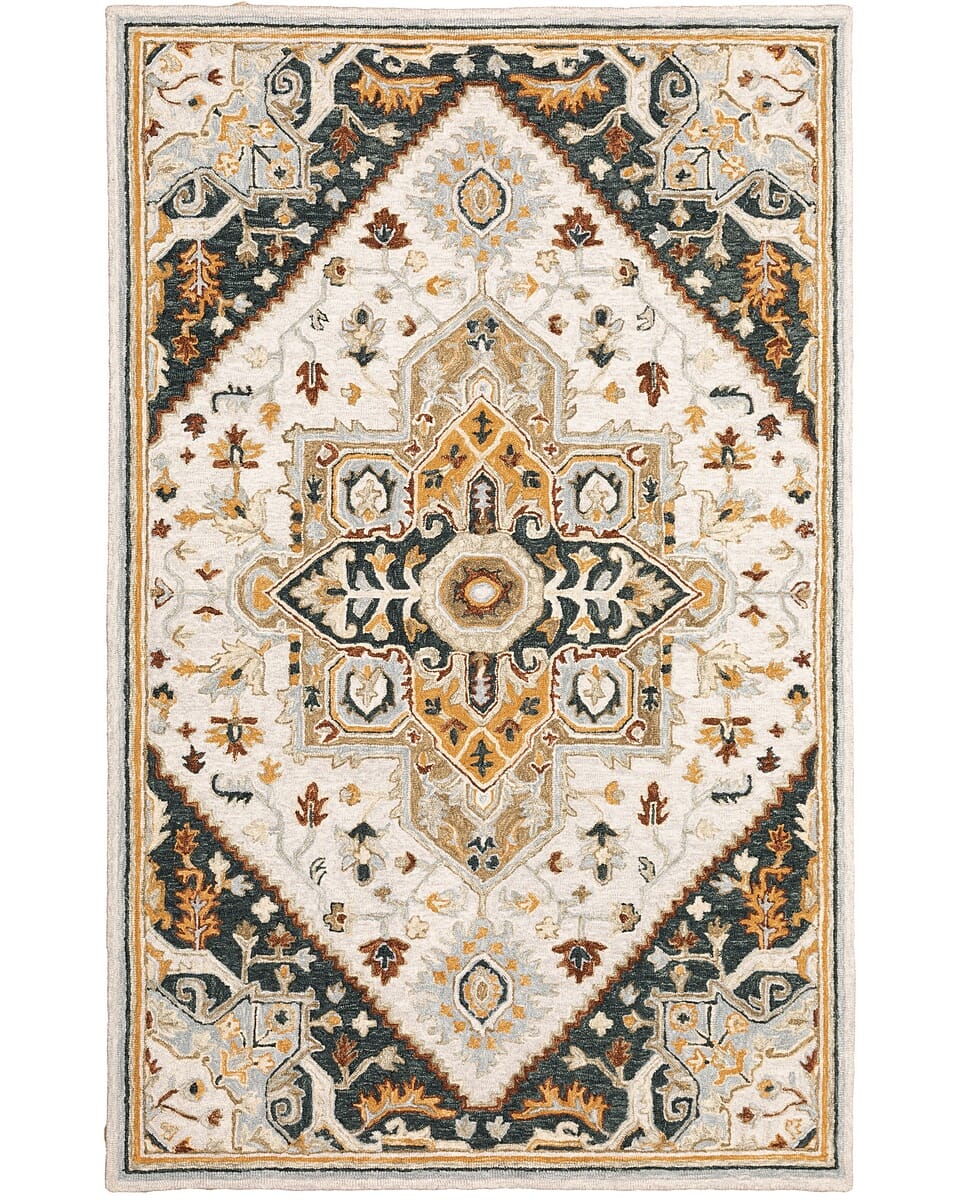 Oriental Weavers Sphinx Alfresco 28407 Ivory / Charcoal Area Rug