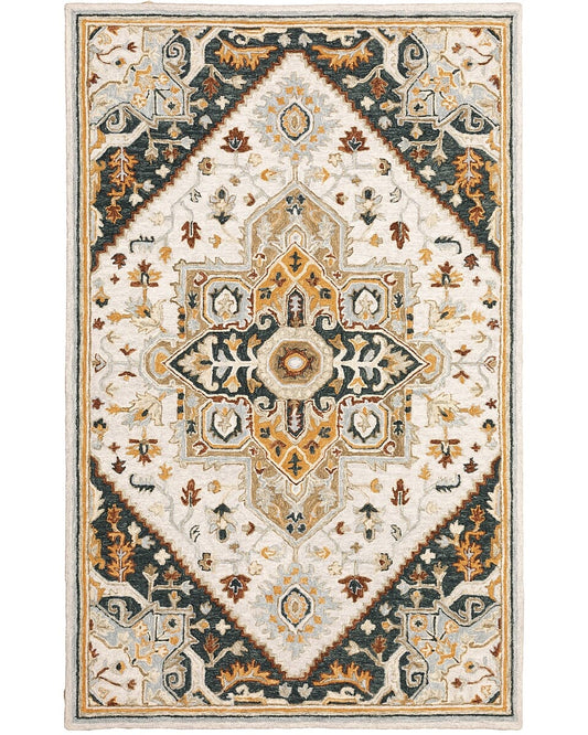 Oriental Weavers Sphinx Alfresco 28407 Ivory / Charcoal Area Rug