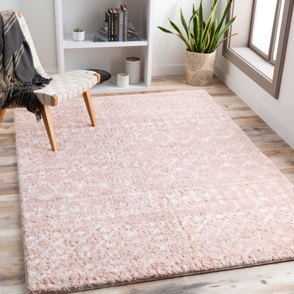 Surya Aliyah Shag Alh-2300 Blush, Cream Area Rug