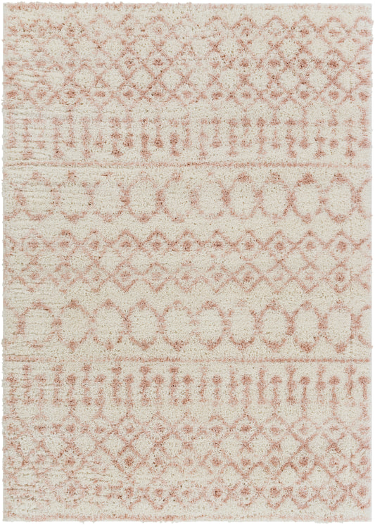 Surya Aliyah Shag Alh-2301 Cream, Pale Pink Area Rug