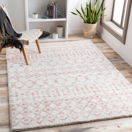 Surya Aliyah Shag Alh-2301 Cream, Pale Pink Rugs.