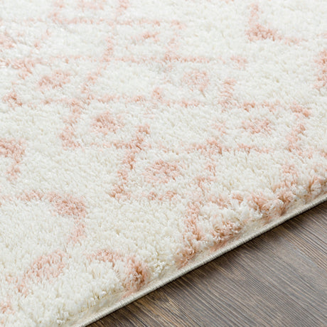 Surya Aliyah Shag Alh-2301 Cream, Pale Pink Rugs.