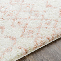 Surya Aliyah Shag Alh-2301 Cream, Pale Pink Area Rug