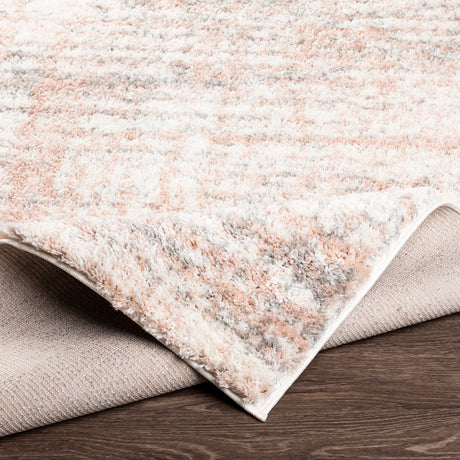 Surya Aliyah Shag Alh-2305 Cream, Medium Gray, Pale Pink, Light Gray Rugs.