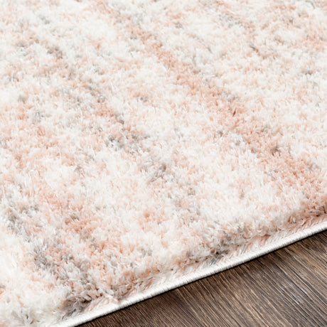 Surya Aliyah Shag Alh-2305 Cream, Medium Gray, Pale Pink, Light Gray Rugs.