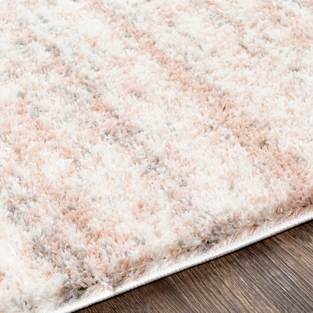 Surya Aliyah Shag Alh-2305 Cream, Medium Gray, Pale Pink, Light Gray Rugs.