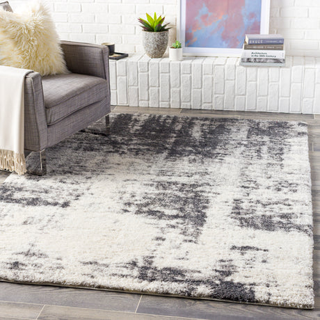 Surya Aliyah Shag Alh-2306 Light Gray, Cream, Medium Gray, Charcoal Rugs.