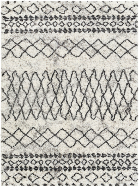 Surya Aliyah Shag Alh-2311 Medium Gray, Charcoal, Cream Area Rug