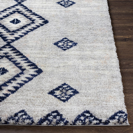 Surya Aliyah Shag Alh-2313 Light Gray, Cream, Medium Gray, Dark Blue Rugs.