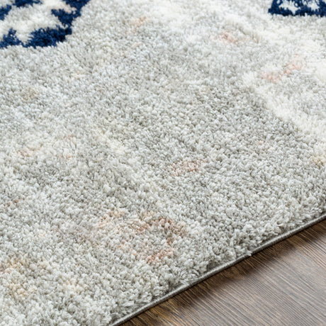 Surya Aliyah Shag Alh-2313 Light Gray, Cream, Medium Gray, Dark Blue Rugs.