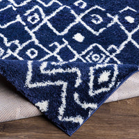 Surya Aliyah Shag Alh-2317 Dark Blue, Cream Area Rug