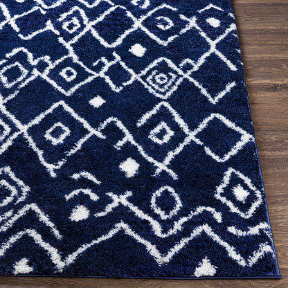 Surya Aliyah Shag Alh-2317 Dark Blue, Cream Area Rug