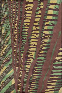 Chandra Allie All144 Green / Brown Area Rug