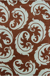 Chandra Allie All16 Brown / Blue Area Rug