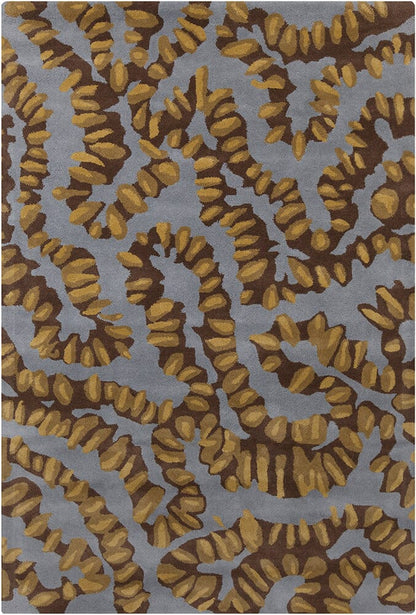Chandra Allie All233 Grey / Gold / Brown Area Rug