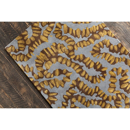 Chandra Allie All233 Grey / Gold / Brown Area Rug