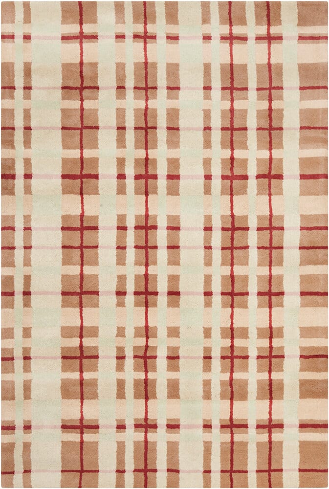 Chandra Allie All72 Red / Pink / Brown Geometric Area Rug